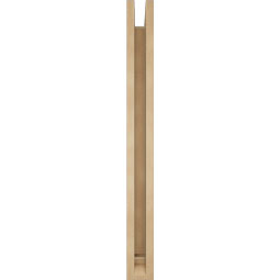 Ekena Millwork - BKTUR0352X32X36MRC01RCPR - Timberthane Faux Wood Merced Style Bracket w/ Offset Brace, Traditional Ends, 3 1/2"W x 32"D x 36"H, Primed Tan
