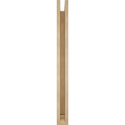 Ekena Millwork - BKTUR0352X32X38MRC01RCPR - Timberthane Faux Wood Merced Style Bracket w/ Offset Brace, Traditional Ends, 3 1/2"W x 32"D x 38"H, Primed Tan