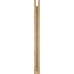 Ekena Millwork - BKTUR0352X32X40MRC01RCPR - Timberthane Faux Wood Merced Style Bracket w/ Offset Brace, Traditional Ends, 3 1/2"W x 32"D x 40"H, Primed Tan