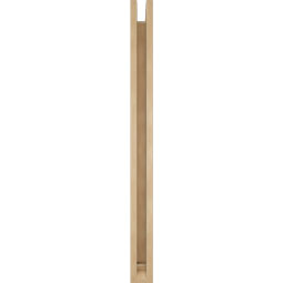 Ekena Millwork - BKTUR0352X32X44MRC01RCPR - Timberthane Faux Wood Merced Style Bracket w/ Offset Brace, Traditional Ends, 3 1/2"W x 32"D x 44"H, Primed Tan