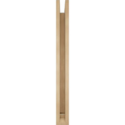 Ekena Millwork - BKTUR0352X34X34MRC01RCPR - Timberthane Faux Wood Merced Style Bracket w/ Offset Brace, Traditional Ends, 3 1/2"W x 34"D x 34"H, Primed Tan