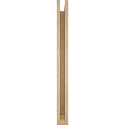 Ekena Millwork - BKTUR0352X34X38MRC01RCPR - Timberthane Faux Wood Merced Style Bracket w/ Offset Brace, Traditional Ends, 3 1/2"W x 34"D x 38"H, Primed Tan