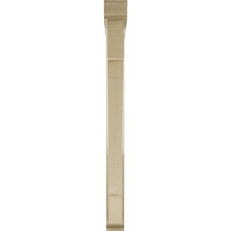 Ekena Millwork - BKTUR0352X34X40MRC01RCPR - Timberthane Faux Wood Merced Style Bracket w/ Offset Brace, Traditional Ends, 3 1/2"W x 34"D x 40"H, Primed Tan