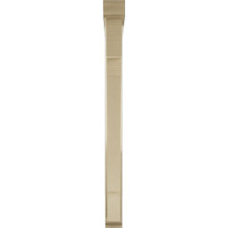 Ekena Millwork - BKTUR0352X34X42MRC01RCPR - Timberthane Faux Wood Merced Style Bracket w/ Offset Brace, Traditional Ends, 3 1/2"W x 34"D x 42"H, Primed Tan