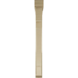Ekena Millwork - BKTUR0352X36X36MRC01RCPR - Timberthane Faux Wood Merced Style Bracket w/ Offset Brace, Traditional Ends, 3 1/2"W x 36"D x 36"H, Primed Tan