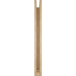 Ekena Millwork - BKTUR0352X36X36MRC01RCPR - Timberthane Faux Wood Merced Style Bracket w/ Offset Brace, Traditional Ends, 3 1/2"W x 36"D x 36"H, Primed Tan