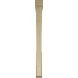 Ekena Millwork - BKTUR0352X36X40MRC01RCPR - Timberthane Faux Wood Merced Style Bracket w/ Offset Brace, Traditional Ends, 3 1/2"W x 36"D x 40"H, Primed Tan