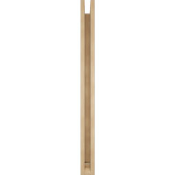 Ekena Millwork - BKTUR0352X36X44MRC01RCPR - Timberthane Faux Wood Merced Style Bracket w/ Offset Brace, Traditional Ends, 3 1/2"W x 36"D x 44"H, Primed Tan