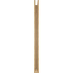 Ekena Millwork - BKTUR0352X36X48MRC01RCPR - Timberthane Faux Wood Merced Style Bracket w/ Offset Brace, Traditional Ends, 3 1/2"W x 36"D x 48"H, Primed Tan