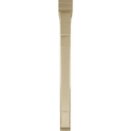 Ekena Millwork - BKTUR0352X38X38MRC01RCPR - Timberthane Faux Wood Merced Style Bracket w/ Offset Brace, Traditional Ends, 3 1/2"W x 38"D x 38"H, Primed Tan