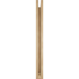 Ekena Millwork - BKTUR0352X38X38MRC01RCPR - Timberthane Faux Wood Merced Style Bracket w/ Offset Brace, Traditional Ends, 3 1/2"W x 38"D x 38"H, Primed Tan