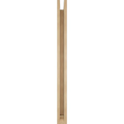 Ekena Millwork - BKTUR0352X38X44MRC01RCPR - Timberthane Faux Wood Merced Style Bracket w/ Offset Brace, Traditional Ends, 3 1/2"W x 38"D x 44"H, Primed Tan