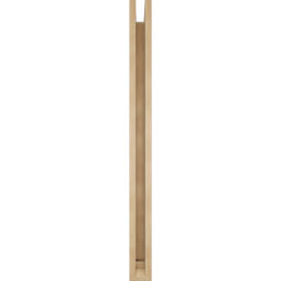 Ekena Millwork - BKTUR0352X40X44MRC01RCPR - Timberthane Faux Wood Merced Style Bracket w/ Offset Brace, Traditional Ends, 3 1/2"W x 40"D x 44"H, Primed Tan