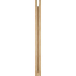 Ekena Millwork - BKTUR0352X42X42MRC01RCPR - Timberthane Faux Wood Merced Style Bracket w/ Offset Brace, Traditional Ends, 3 1/2"W x 42"D x 42"H, Primed Tan