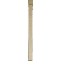 Ekena Millwork - BKTUR0352X42X48MRC01RCPR - Timberthane Faux Wood Merced Style Bracket w/ Offset Brace, Traditional Ends, 3 1/2"W x 42"D x 48"H, Primed Tan