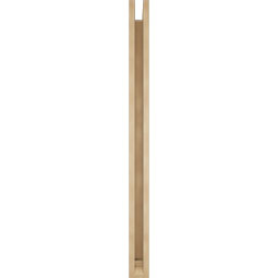 Ekena Millwork - BKTUR0352X42X48MRC01RCPR - Timberthane Faux Wood Merced Style Bracket w/ Offset Brace, Traditional Ends, 3 1/2"W x 42"D x 48"H, Primed Tan