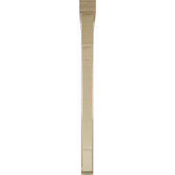 Ekena Millwork - BKTUR0352X44X44MRC01RCPR - Timberthane Faux Wood Merced Style Bracket w/ Offset Brace, Traditional Ends, 3 1/2"W x 44"D x 44"H, Primed Tan