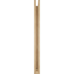 Ekena Millwork - BKTUR0352X44X44MRC01RCPR - Timberthane Faux Wood Merced Style Bracket w/ Offset Brace, Traditional Ends, 3 1/2"W x 44"D x 44"H, Primed Tan