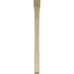 Ekena Millwork - BKTUR0352X46X46MRC01RCPR - Timberthane Faux Wood Merced Style Bracket w/ Offset Brace, Traditional Ends, 3 1/2"W x 46"D x 46"H, Primed Tan