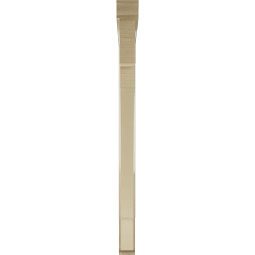 Ekena Millwork - BKTUR0352X48X48MRC01RCPR - Timberthane Faux Wood Merced Style Bracket w/ Offset Brace, Traditional Ends, 3 1/2"W x 48"D x 48"H, Primed Tan