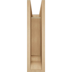 Ekena Millwork - BKTUR0554X14X22MRC01RCPR - Timberthane Faux Wood Merced Style Bracket w/ Offset Brace, Traditional Ends, 5 1/2"W x 14"D x 22"H, Primed Tan