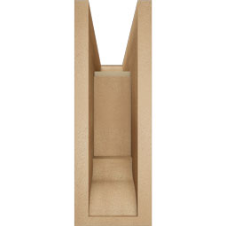 Ekena Millwork - BKTUR0554X16X16MRC01RCPR - Timberthane Faux Wood Merced Style Bracket w/ Offset Brace, Traditional Ends, 5 1/2"W x 16"D x 16"H, Primed Tan