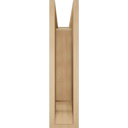Ekena Millwork - BKTUR0554X16X24MRC01RCPR - Timberthane Faux Wood Merced Style Bracket w/ Offset Brace, Traditional Ends, 5 1/2"W x 16"D x 24"H, Primed Tan