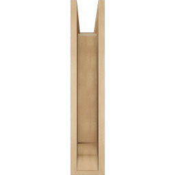 Ekena Millwork - BKTUR0554X16X28MRC01RCPR - Timberthane Faux Wood Merced Style Bracket w/ Offset Brace, Traditional Ends, 5 1/2"W x 16"D x 28"H, Primed Tan