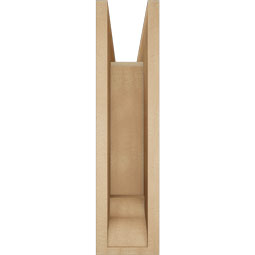 Ekena Millwork - BKTUR0554X18X22MRC01RCPR - Timberthane Faux Wood Merced Style Bracket w/ Offset Brace, Traditional Ends, 5 1/2"W x 18"D x 22"H, Primed Tan