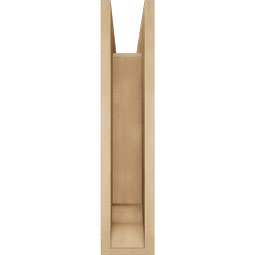 Ekena Millwork - BKTUR0554X18X26MRC01RCPR - Timberthane Faux Wood Merced Style Bracket w/ Offset Brace, Traditional Ends, 5 1/2"W x 18"D x 26"H, Primed Tan
