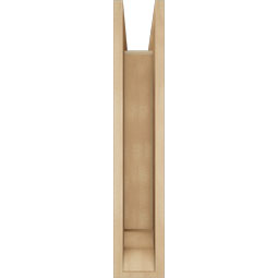 Ekena Millwork - BKTUR0554X18X30MRC01RCPR - Timberthane Faux Wood Merced Style Bracket w/ Offset Brace, Traditional Ends, 5 1/2"W x 18"D x 30"H, Primed Tan