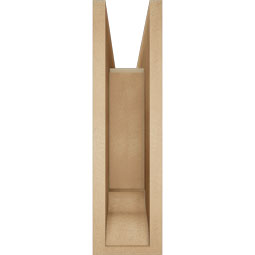 Ekena Millwork - BKTUR0554X20X20MRC01RCPR - Timberthane Faux Wood Merced Style Bracket w/ Offset Brace, Traditional Ends, 5 1/2"W x 20"D x 20"H, Primed Tan