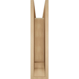 Ekena Millwork - BKTUR0554X20X24MRC01RCPR - Timberthane Faux Wood Merced Style Bracket w/ Offset Brace, Traditional Ends, 5 1/2"W x 20"D x 24"H, Primed Tan