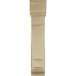 Ekena Millwork - BKTUR0554X20X28MRC01RCPR - Timberthane Faux Wood Merced Style Bracket w/ Offset Brace, Traditional Ends, 5 1/2"W x 20"D x 28"H, Primed Tan