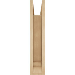 Ekena Millwork - BKTUR0554X20X28MRC01RCPR - Timberthane Faux Wood Merced Style Bracket w/ Offset Brace, Traditional Ends, 5 1/2"W x 20"D x 28"H, Primed Tan