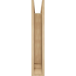 Ekena Millwork - BKTUR0554X20X32MRC01RCPR - Timberthane Faux Wood Merced Style Bracket w/ Offset Brace, Traditional Ends, 5 1/2"W x 20"D x 32"H, Primed Tan