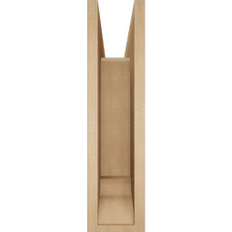 Ekena Millwork - BKTUR0554X22X22MRC01RCPR - Timberthane Faux Wood Merced Style Bracket w/ Offset Brace, Traditional Ends, 5 1/2"W x 22"D x 22"H, Primed Tan