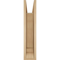 Ekena Millwork - BKTUR0554X22X26MRC01RCPR - Timberthane Faux Wood Merced Style Bracket w/ Offset Brace, Traditional Ends, 5 1/2"W x 22"D x 26"H, Primed Tan