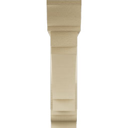 Ekena Millwork - BKTUR0554X24X24MRC01RCPR - Timberthane Faux Wood Merced Style Bracket w/ Offset Brace, Traditional Ends, 5 1/2"W x 24"D x 24"H, Primed Tan