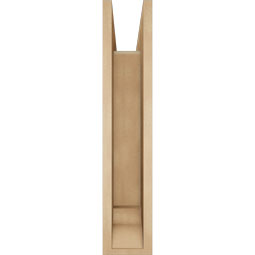 Ekena Millwork - BKTUR0554X24X28MRC01RCPR - Timberthane Faux Wood Merced Style Bracket w/ Offset Brace, Traditional Ends, 5 1/2"W x 24"D x 28"H, Primed Tan