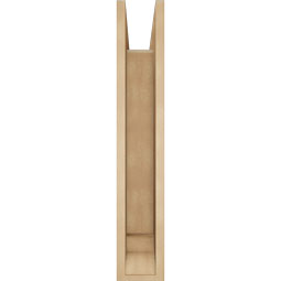 Ekena Millwork - BKTUR0554X24X32MRC01RCPR - Timberthane Faux Wood Merced Style Bracket w/ Offset Brace, Traditional Ends, 5 1/2"W x 24"D x 32"H, Primed Tan