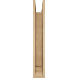 Ekena Millwork - BKTUR0554X24X36MRC01RCPR - Timberthane Faux Wood Merced Style Bracket w/ Offset Brace, Traditional Ends, 5 1/2"W x 24"D x 36"H, Primed Tan