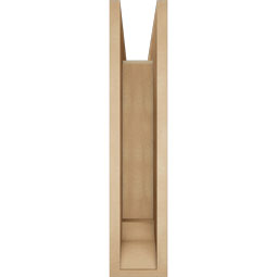 Ekena Millwork - BKTUR0554X26X26MRC01RCPR - Timberthane Faux Wood Merced Style Bracket w/ Offset Brace, Traditional Ends, 5 1/2"W x 26"D x 26"H, Primed Tan