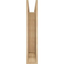 Ekena Millwork - BKTUR0554X26X30MRC01RCPR - Timberthane Faux Wood Merced Style Bracket w/ Offset Brace, Traditional Ends, 5 1/2"W x 26"D x 30"H, Primed Tan