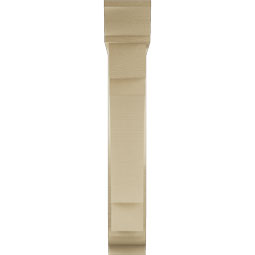 Ekena Millwork - BKTUR0554X26X34MRC01RCPR - Timberthane Faux Wood Merced Style Bracket w/ Offset Brace, Traditional Ends, 5 1/2"W x 26"D x 34"H, Primed Tan