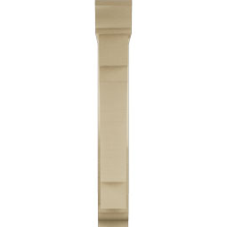 Ekena Millwork - BKTUR0554X26X38MRC01RCPR - Timberthane Faux Wood Merced Style Bracket w/ Offset Brace, Traditional Ends, 5 1/2"W x 26"D x 38"H, Primed Tan
