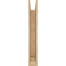 Ekena Millwork - BKTUR0554X26X38MRC01RCPR - Timberthane Faux Wood Merced Style Bracket w/ Offset Brace, Traditional Ends, 5 1/2"W x 26"D x 38"H, Primed Tan
