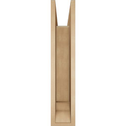 Ekena Millwork - BKTUR0554X28X28MRC01RCPR - Timberthane Faux Wood Merced Style Bracket w/ Offset Brace, Traditional Ends, 5 1/2"W x 28"D x 28"H, Primed Tan