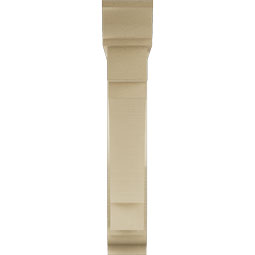 Ekena Millwork - BKTUR0554X28X32MRC01RCPR - Timberthane Faux Wood Merced Style Bracket w/ Offset Brace, Traditional Ends, 5 1/2"W x 28"D x 32"H, Primed Tan