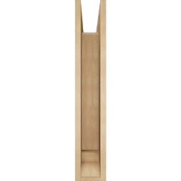 Ekena Millwork - BKTUR0554X28X32MRC01RCPR - Timberthane Faux Wood Merced Style Bracket w/ Offset Brace, Traditional Ends, 5 1/2"W x 28"D x 32"H, Primed Tan